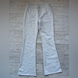 NWOT Light Gray fleece Flared Sweatpants